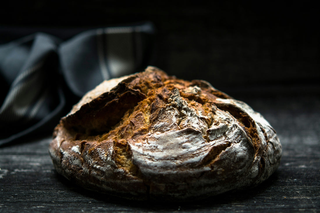 Crunchy, perfectly hydrated sourdough bread.