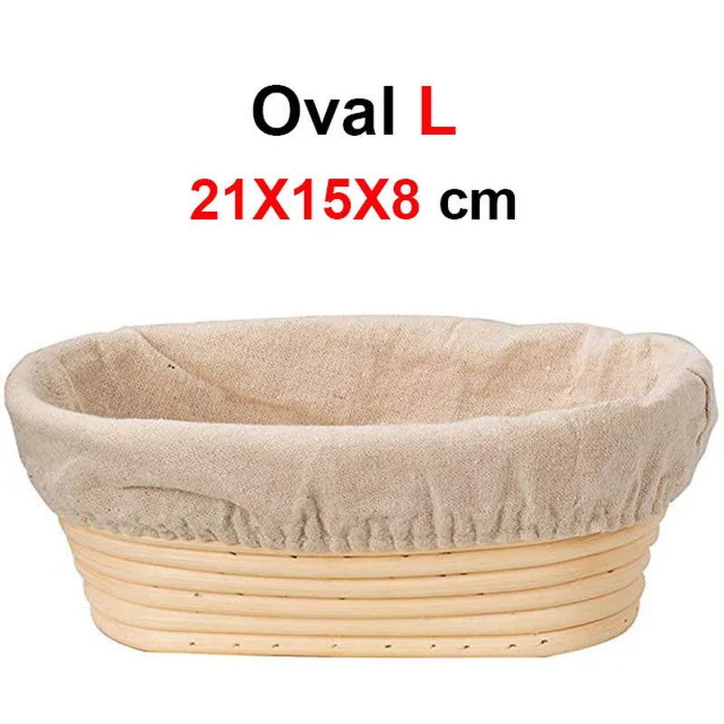 Rattan Bread Proofing Basket Natural Oval Rattan Wicker Dough Fermentation Sourdough Banneton Bread Basket for Baking