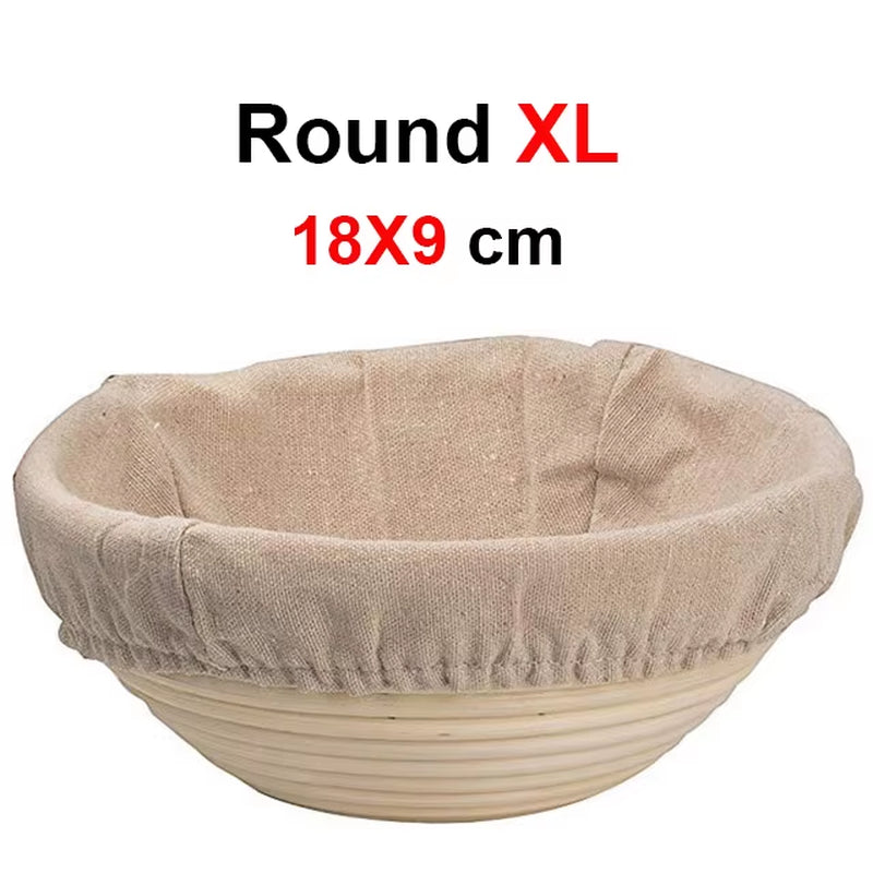 Rattan Bread Proofing Basket Natural Oval Rattan Wicker Dough Fermentation Sourdough Banneton Bread Basket for Baking