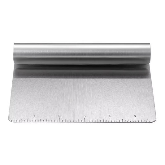 Scraper Stainless Steel Dough Baking Kitchen Cake Food Pastry Bread Tool Scrapper Pizza Metal Scale Bench Cutting Grip Bowl