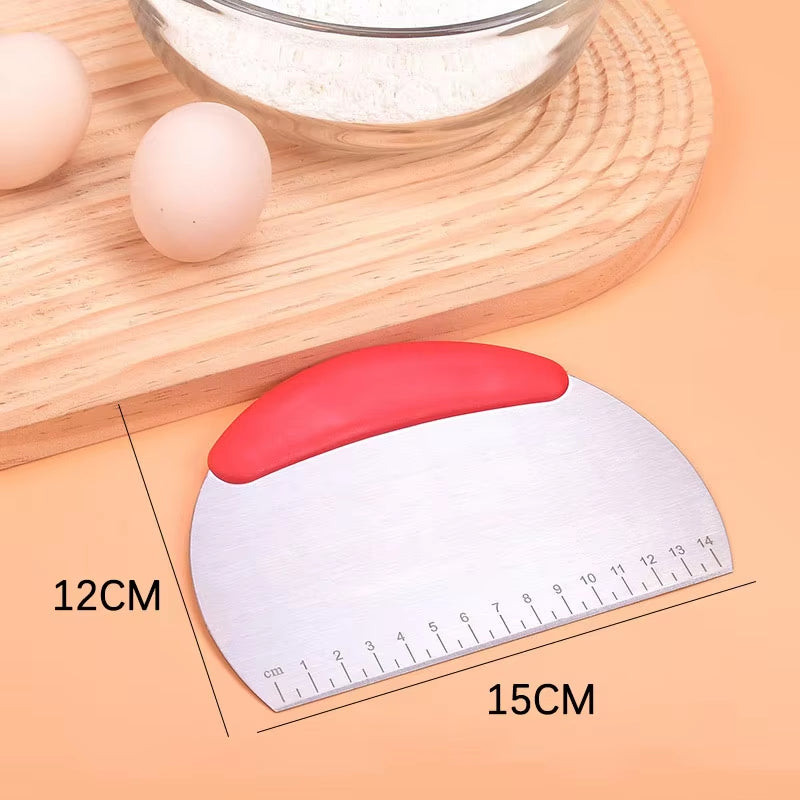 Multi-Purpose Stainless Steel Scraper Chopper, Dough Scraper, Pizza Dough Cutter , Kitchen Tools