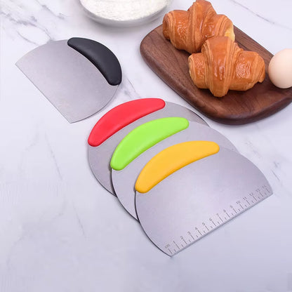 Multi-Purpose Stainless Steel Scraper Chopper, Dough Scraper, Pizza Dough Cutter , Kitchen Tools