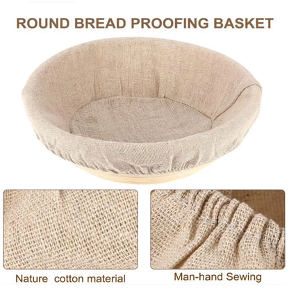 Fermented Linen Cloth Cover round Rattan Bread Proofing Basket Cloth Liner Bread Dough Banneton Flax Cloth Cover Bag