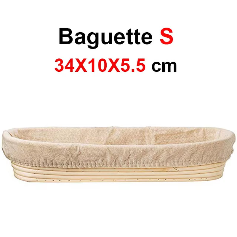 Rattan Bread Proofing Basket Natural Oval Rattan Wicker Dough Fermentation Sourdough Banneton Bread Basket for Baking