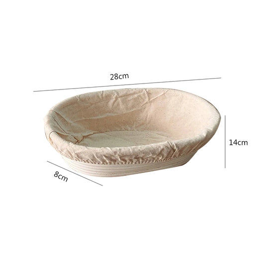 Rattan Bread Proofing Basket Natural Oval Rattan Wicker Dough Fermentation Basket Sourdough Banneton Bread Baskets Baking Tools