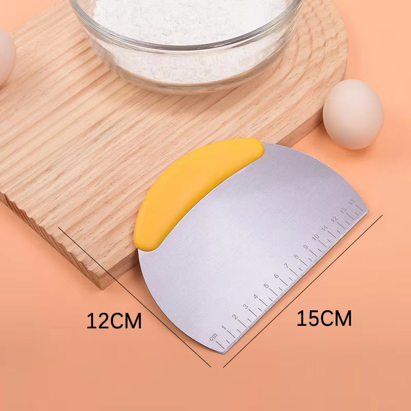 Multi-Purpose Stainless Steel Scraper Chopper, Dough Scraper, Pizza Dough Cutter , Kitchen Tools