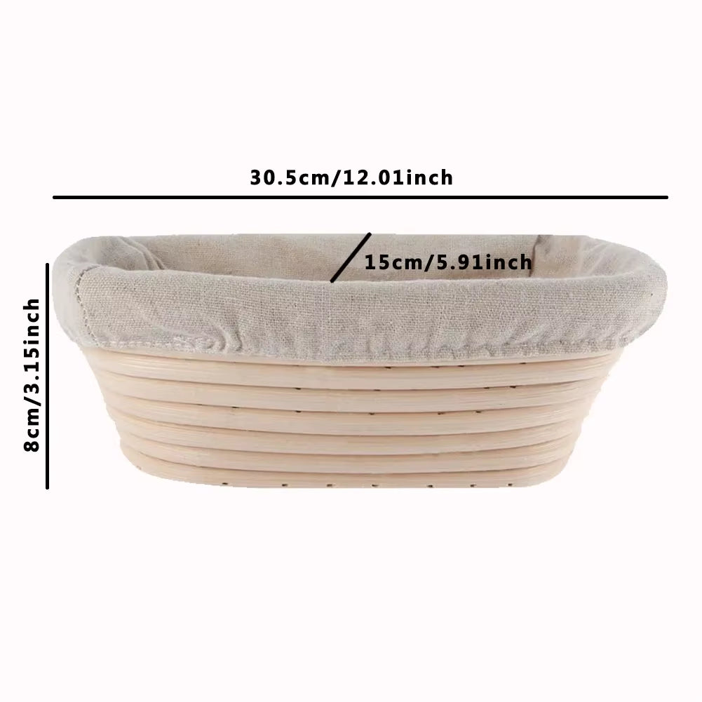 Oval Dough Banneton Brotform Dougn Rattan Bread Proofing Baskets Rattan Wicker Fermentation Sourdough Basket