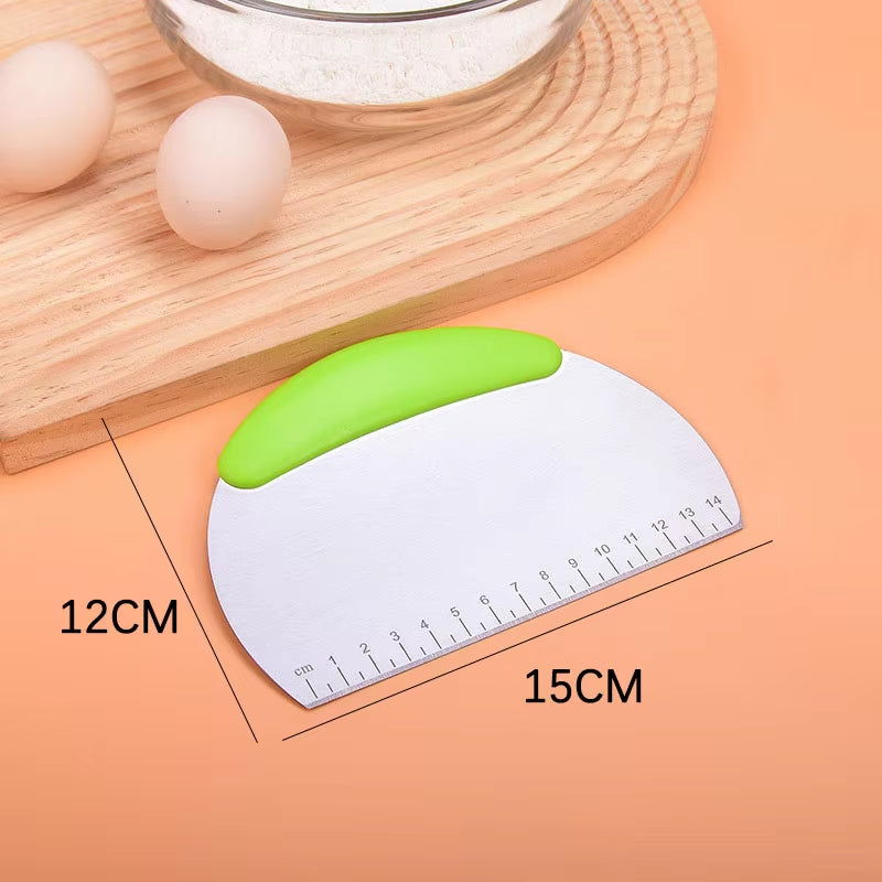 Multi-Purpose Stainless Steel Scraper Chopper, Dough Scraper, Pizza Dough Cutter , Kitchen Tools