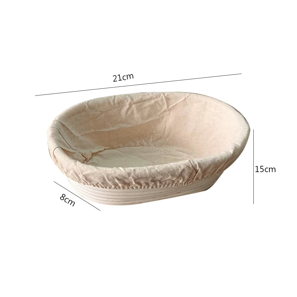 Rattan Bread Proofing Basket Natural Oval Rattan Wicker Dough Fermentation Basket Sourdough Banneton Bread Baskets Baking Tools