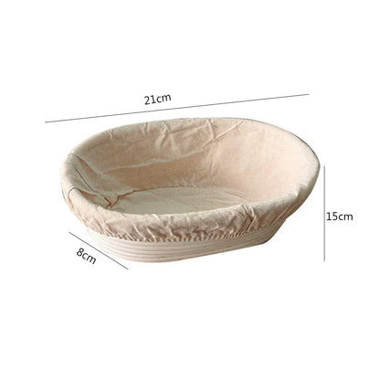 Rattan Bread Proofing Basket Natural Oval Rattan Wicker Dough Fermentation Basket Sourdough Banneton Bread Baskets Baking Tools