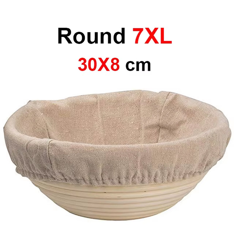 Rattan Bread Proofing Basket Natural Oval Rattan Wicker Dough Fermentation Sourdough Banneton Bread Basket for Baking