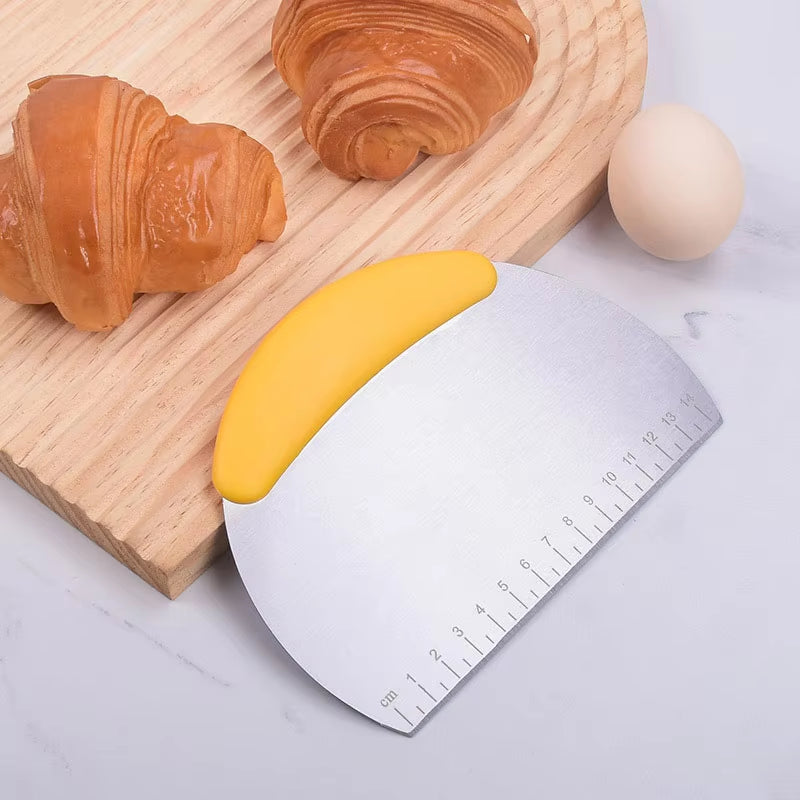 Multi-Purpose Stainless Steel Scraper Chopper, Dough Scraper, Pizza Dough Cutter , Kitchen Tools