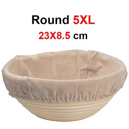 Rattan Bread Proofing Basket Natural Oval Rattan Wicker Dough Fermentation Sourdough Banneton Bread Basket for Baking