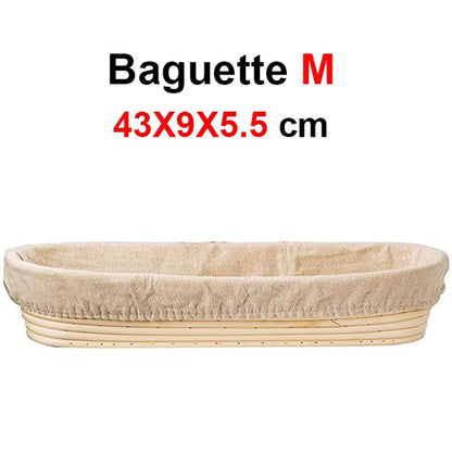 Rattan Bread Proofing Basket Natural Oval Rattan Wicker Dough Fermentation Sourdough Banneton Bread Basket for Baking